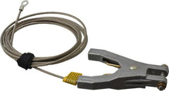 Hubbell Workplace - 19 AWG, 10 Ft., Hand Clamp, Terminal, Grounding Cable with Clamps - Noninsulated - Exact Tooling