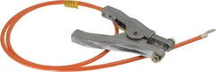 Hubbell Workplace - 19 AWG, 3 Ft., Hand Clamp, Terminal, Grounding Cable with Clamps - Orange - Exact Tooling
