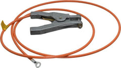 Hubbell Workplace - 19 AWG, 5 Ft., Hand Clamp, Terminal, Grounding Cable with Clamps - Orange - Exact Tooling