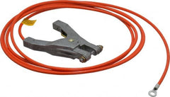 Hubbell Workplace - 19 AWG, 10 Ft., Hand Clamp, Terminal, Grounding Cable with Clamps - Orange - Exact Tooling