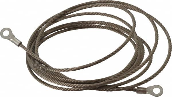 Hubbell Workplace - 19 AWG, 10 Ft., Terminal, Grounding Cable with Clamps - Noninsulated, Includes (2) 1/4 Inch Terminals - Exact Tooling