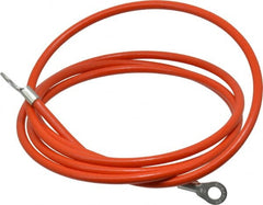 Hubbell Workplace - 19 AWG, 5 Ft., Terminal, Grounding Cable with Clamps - Orange, Includes (2) 1/4 Inch Terminals - Exact Tooling