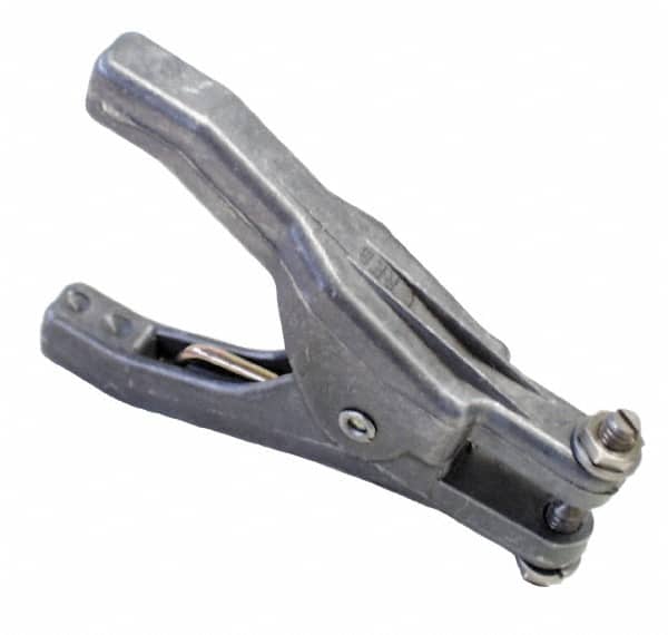 Hubbell Workplace - 19 AWG, 5 Ft., Alligator Clip, Hand Clamp, Grounding Cable with Clamps - Orange, Federal Specification A-A-59466-010 - Exact Tooling