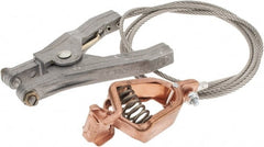 Hubbell Workplace - 19 AWG, 5 Ft., Alligator Clip, Hand Clamp, Grounding Cable with Clamps - Noninsulated, Federal Specification A-A-59466-010 - Exact Tooling