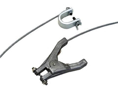 Hubbell Workplace - 19 AWG, 3 Ft., C-Clamp, Hand Clamp, Grounding Cable with Clamps - Orange - Exact Tooling