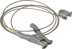 Hubbell Workplace - 19 AWG, 10 Ft., C-Clamp, Hand Clamp, Grounding Cable with Clamps - Noninsulated - Exact Tooling