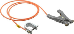 Hubbell Workplace - 19 AWG, 5 Ft., C-Clamp, Hand Clamp, Grounding Cable with Clamps - Orange - Exact Tooling