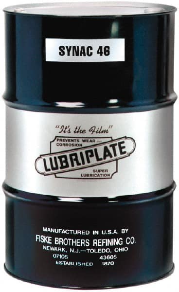 Lubriplate - 55 Gal Drum, ISO 46, SAE 20, Air Compressor Oil - 15°F to 355°, 213 Viscosity (SUS) at 100°F, 49 Viscosity (SUS) at 210°F - Exact Tooling