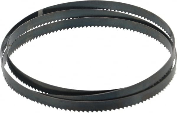 Starrett - 6 TPI, 5' 4-1/2" Long x 1/2" Wide x 0.025" Thick, Welded Band Saw Blade - Carbon Steel, Toothed Edge, Raker Tooth Set, Flexible Back, Contour Cutting - Exact Tooling