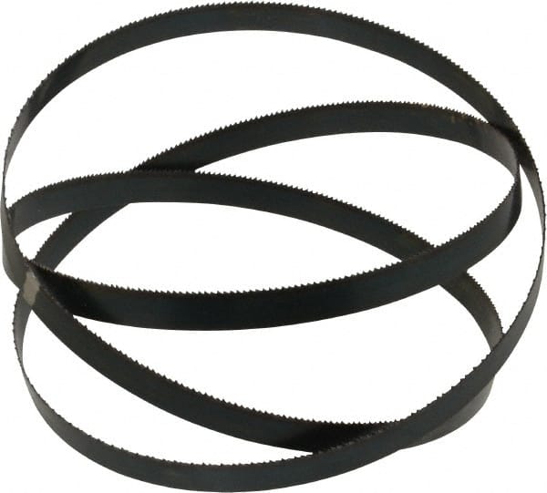 Starrett - 14 TPI, 5' Long x 1/2" Wide x 0.025" Thick, Welded Band Saw Blade - Carbon Steel, Toothed Edge, Raker Tooth Set, Flexible Back, Contour Cutting - Exact Tooling