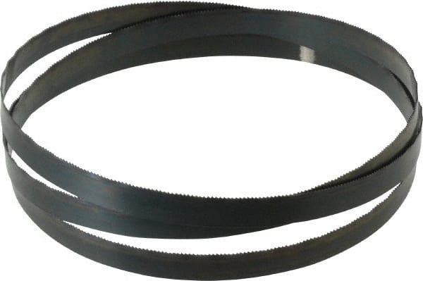 Starrett - 18 TPI, 5' Long x 1/2" Wide x 0.025" Thick, Welded Band Saw Blade - Carbon Steel, Toothed Edge, Wavy Tooth Set, Flexible Back, Contour Cutting - Exact Tooling
