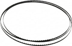 Starrett - 4 TPI, 7' 9-1/2" Long x 1/4" Wide x 0.025" Thick, Welded Band Saw Blade - Carbon Steel, Toothed Edge, Raker Tooth Set, Flexible Back, Contour Cutting - Exact Tooling