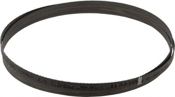 Starrett - 14 TPI, 7' 9" Long x 1/2" Wide x 0.035" Thick, Welded Band Saw Blade - Bi-Metal, Toothed Edge, Raker Tooth Set, Contour Cutting - Exact Tooling