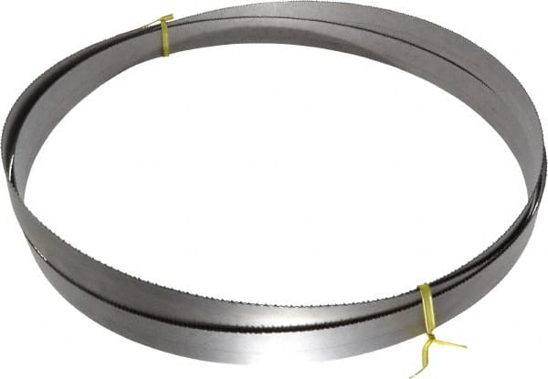 Starrett - 10 to 14 TPI, 11' Long x 1" Wide x 0.035" Thick, Welded Band Saw Blade - Bi-Metal, Toothed Edge, Raker Tooth Set, Contour Cutting - Exact Tooling