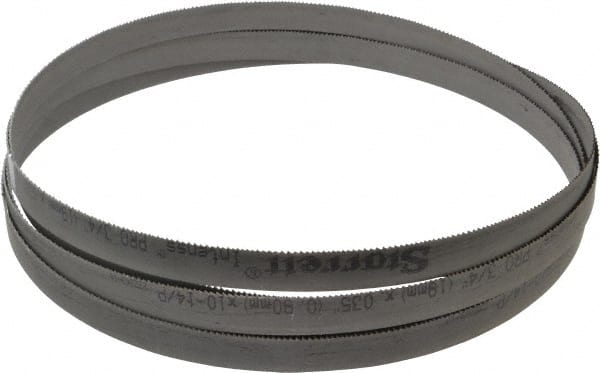 Starrett - 10 to 14 TPI, 14' 6" Long x 3/4" Wide x 0.035" Thick, Welded Band Saw Blade - Bi-Metal, Toothed Edge, Raker Tooth Set, Contour Cutting - Exact Tooling