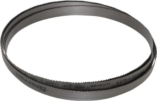 Starrett - 6 to 10 TPI, 14' 8" Long x 3/4" Wide x 0.035" Thick, Welded Band Saw Blade - Bi-Metal, Toothed Edge, Raker Tooth Set, Contour Cutting - Exact Tooling
