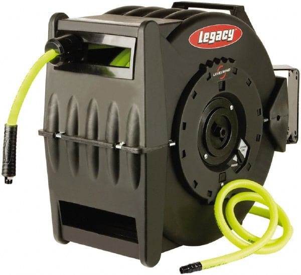 Legacy - 50' Spring Retractable Hose Reel - 300 psi, Hose Included - Exact Tooling