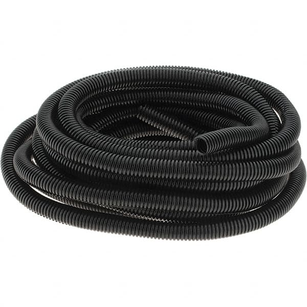 Value Collection - 25' Long, Flexible Wire Loom Conduit - Plastic, 5/8" ID - Exact Tooling