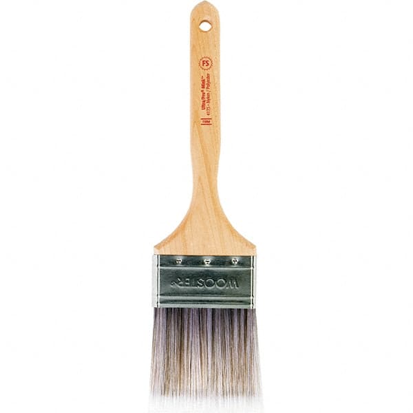 Wooster Brush - 3" Flat Nylon/Polyester Sash Brush - 3-3/16" Bristle Length, 7.88" Maple Fluted Handle - Exact Tooling