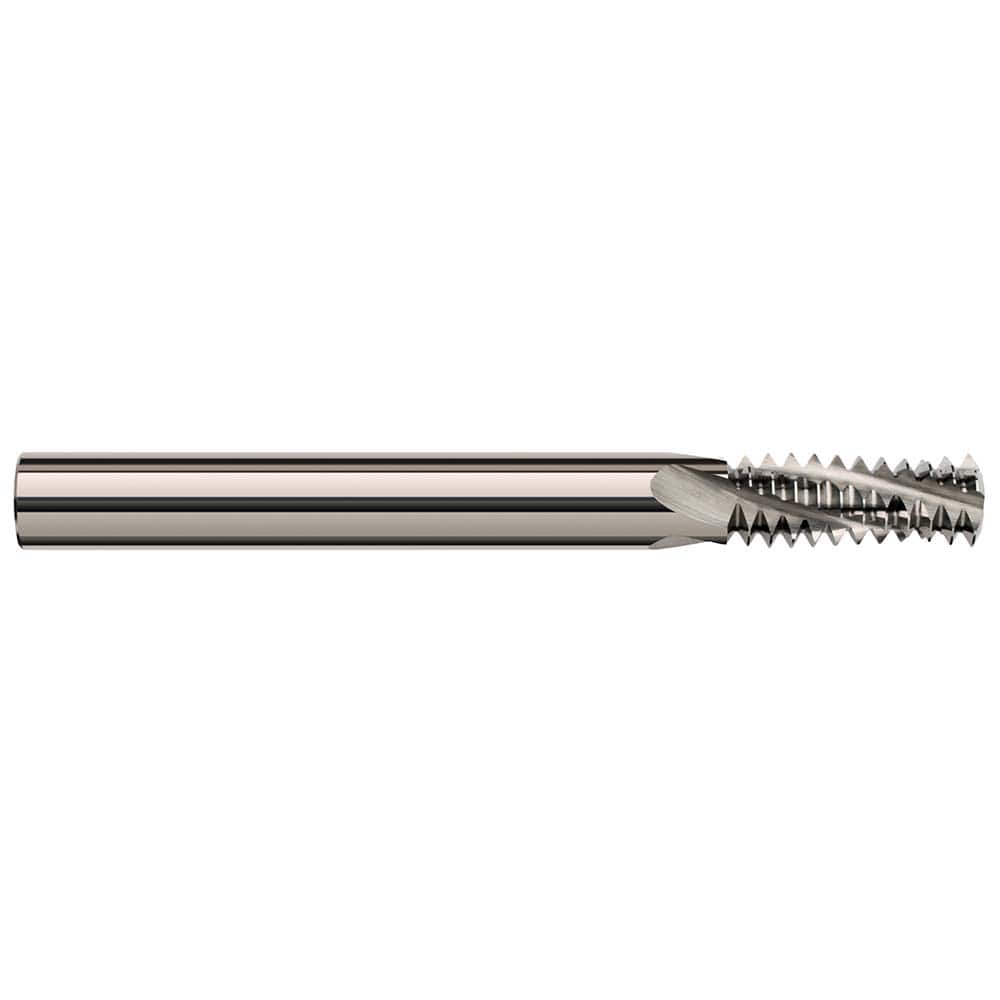Harvey Tool - 10-28 Internal/External 28 TPI 1/8" Shank 3-Flute Solid Carbide Helical Flute Thread Mill - Exact Tooling