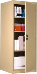 Sandusky Lee - 4 Shelf Locking Storage Cabinet - Steel, 24" Wide x 24" Deep x 60" High, Tropic Sand - Exact Tooling