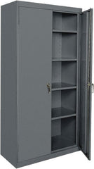 Sandusky Lee - 5 Shelf Locking Storage Cabinet - Steel, 36" Wide x 24" Deep x 78" High, Charcoal Gray - Exact Tooling