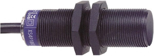 Telemecanique Sensors - NPN, PNP, 8mm Detection, Cylinder, Inductive Proximity Sensor - 2 Wires, IP68, 24 to 240 VAC/VDC @ 50/60 Hz, M18x1 Thread, 62mm Long - Exact Tooling
