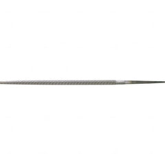 Stanley - 8" Long, Bastard Cut, Round American-Pattern File - Single Cut, 0.31" Overall Thickness - Exact Tooling