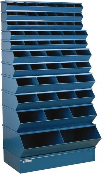 Stackbin - 11 Bin, Shelving Unit with Openings & Base - 37" Wide x 76" High - Exact Tooling