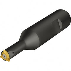 Vargus - TMSD, Internal or External, Right Hand, 1-3/4" Max Depth of Cut, 0.7 to 0.82" Groove Width, Indexable Grooving Tool Holder - 11V Insert Compatibility, 1" Shank Height, 1" Shank Width, 4.488" OAL, Through Coolant - Exact Tooling