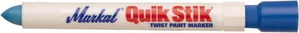 Markal - Blue Solid Paint Marker - Round Paint Tip, Alcohol Base Ink - Exact Tooling