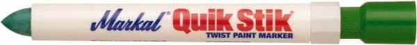 Markal - Green Solid Paint Marker - Round Paint Tip, Alcohol Base Ink - Exact Tooling