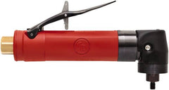 Chicago Pneumatic - 1/4" Collet, Straight Handle, Air Angle Die Grinder - 25,000 RPM, Rear Exhaust, 19 CFM, 0.5 hp, 90 psi, 6.35mm Inlet - Exact Tooling