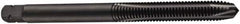 DORMER - M14x1.25 Metric Fine, 3 Flute, Oxide Finish, Cobalt Spiral Point Tap - Plug Chamfer, Right Hand Thread, 95mm OAL, 24mm Thread Length, 11.2mm Shank Diam, 6H Class of Fit, Series E011 - Exact Tooling