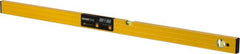 Smart Tool - 48" Long 2 Vial Box Beam Level - Aluminum, Yellow, 1 Level & 1 Plumb Vials - Exact Tooling