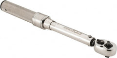 CDI - 1/4" Drive Micrometer Torque Wrench - 10 In/Lb to 50 In/Lb Torque, 10-1/8" OAL, 0.5 N/m Graduation, Pear Head - Exact Tooling