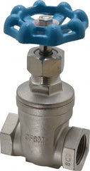 Legend Valve - 3/4" Pipe, Threaded Stainless Steel Solid Wedge Stem Gate Valve - 600 WOG, 125 WSP - Exact Tooling