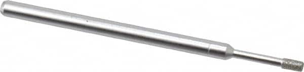 Made in USA - 0.157" Head Thickness Diamond (Abrasive) Grinding Pin - 1/8" Shank Diam Fine Grade, 120 Grit - Exact Tooling
