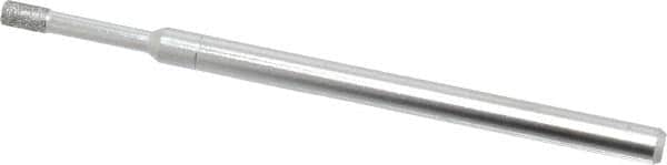Made in USA - 0.157" Head Thickness Diamond (Abrasive) Grinding Pin - 1/8" Shank Diam Fine Grade, 120 Grit - Exact Tooling