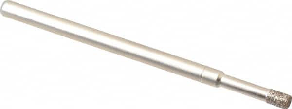Made in USA - 0.109" Head Diam x 0.157" Head Thickness CBN Grinding Pin - 1/8" Shank Diam Fine Grade, 120 Grit - Exact Tooling