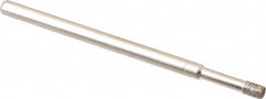 Made in USA - 0.109" Head Diam x 0.157" Head Thickness CBN Grinding Pin - 1/8" Shank Diam Fine Grade, 120 Grit - Exact Tooling