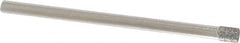 Made in USA - 0.14" Head Diam x 0.197" Head Thickness CBN Grinding Pin - 1/8" Shank Diam Fine Grade, 120 Grit - Exact Tooling