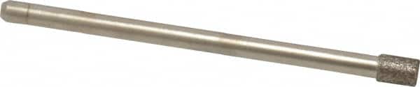 Made in USA - 0.157" Head Diam x 0.197" Head Thickness CBN Grinding Pin - 1/8" Shank Diam Fine Grade, 120 Grit - Exact Tooling