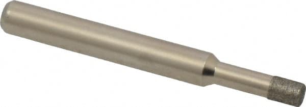 Made in USA - 0.177" Head Diam x 1/4" Head Thickness Diamond (Abrasive) Grinding Pin - 1/4" Shank Diam Coarse Grade - Exact Tooling