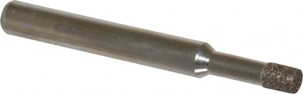 Made in USA - 0.177" Head Diam x 1/4" Head Thickness CBN Grinding Pin - 1/4" Shank Diam Fine Grade, 120 Grit - Exact Tooling