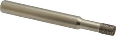 Made in USA - 0.197" Head Diam x 1/4" Head Thickness CBN Grinding Pin - 1/4" Shank Diam Fine Grade, 120 Grit - Exact Tooling