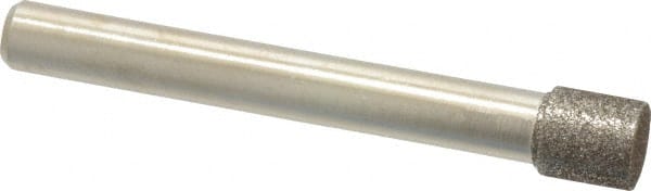 Made in USA - 0.315" Head Diam x 0.315" Head Thickness CBN Grinding Pin - 1/4" Shank Diam Fine Grade, 120 Grit - Exact Tooling
