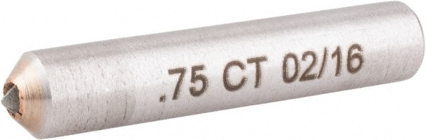 Made in USA - 3/4 Carat Single Point Diamond Dresser - 2" Long x 3/8" Shank Diam - Exact Tooling