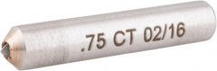 Made in USA - 3/4 Carat Single Point Diamond Dresser - 2" Long x 3/8" Shank Diam - Exact Tooling