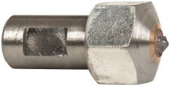 Made in USA - 1/2 Carat Single Point Diamond Dresser - 3/4" Long x 7/16" Shank Diam - Exact Tooling